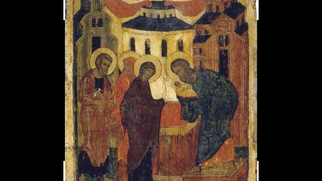 Кондак Сретению Господню, глас 1 смотреть онлайн