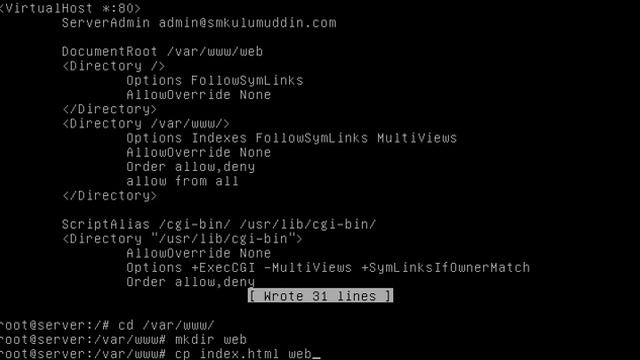 configuration Web Server on debian 7 смотреть онлайн