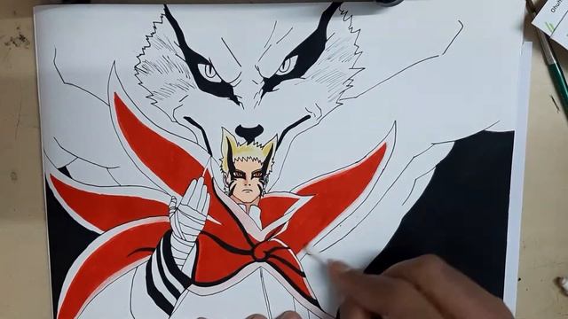 Drawing Naruto Baryon Mode || ALCOHOL MARKERS SKETCH #art #anime #naruto смотреть онлайн