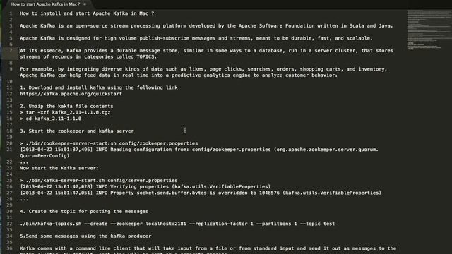 HOW TO INSTALL AND START APACHE KAFKA IN MAC | Start Apache Kafka In Mac | InterviewDOT смотреть онлайн