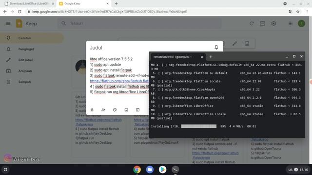 INSTALL LIBRE OFFICE VERSI 7.5.5 DI CHROMEBOOK