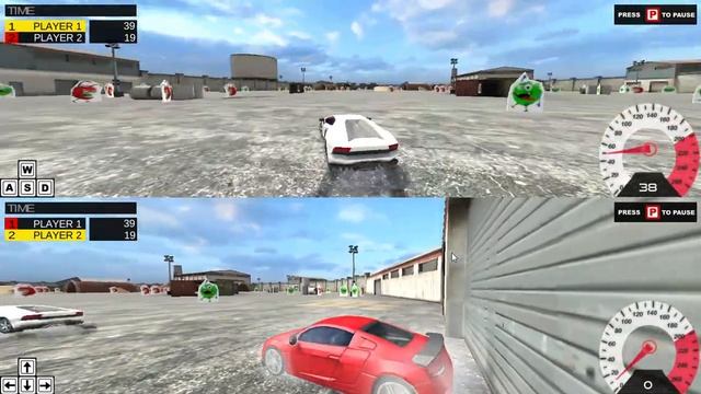 Игра Гонки на Двоих 3Д Просто играем смотреть онлайн