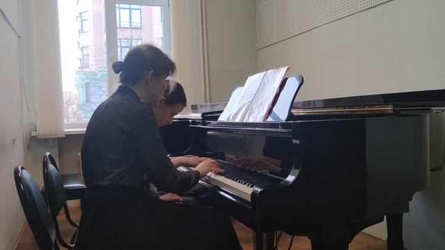 Симонова Полина, Вишенкова Янина, С.В. Рахманинов "Шесть пьес для фортепиано" №3 Русская песня смотреть онлайн