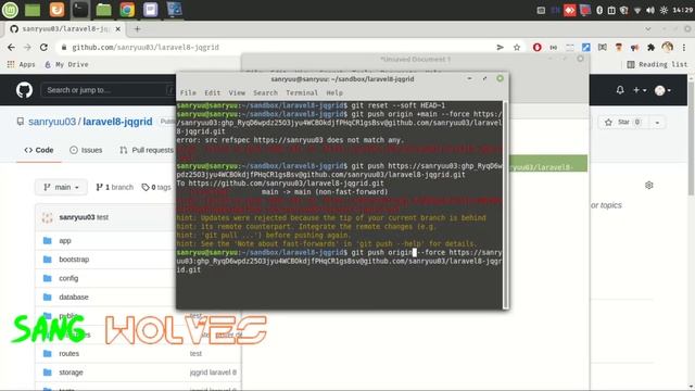 delete git commit github with using token authentication 2022 || Sang Wolves смотреть онлайн
