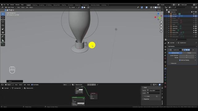 Создаем стеклянный бокал с напитком в Blender смотреть онлайн