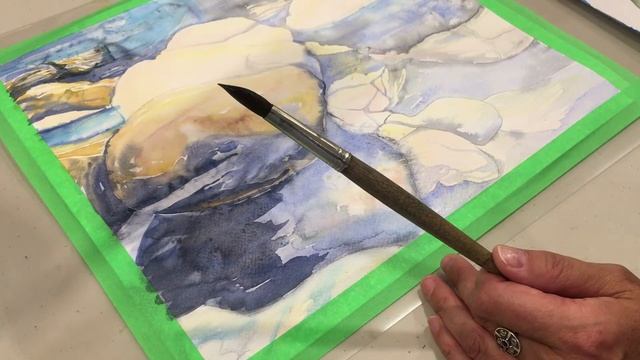 Акварель. Камни и вода. Акварельные упражнения с Марией Близнюк. Watercolors/rocks and water смотреть онлайн