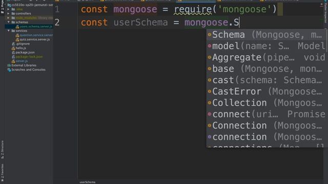 Creating a Mongoose user schema for Mongo DB cs5610o sp20 12204 смотреть онлайн