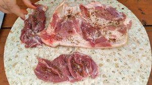 Рулька в духовке. Рулет из рульки. Замена колбасе.