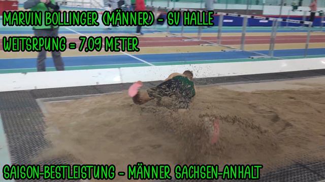 Marvin Bollinger (Männer) - SV Halle - Weitsprung: 7.09m (22.01.22) смотреть онлайн