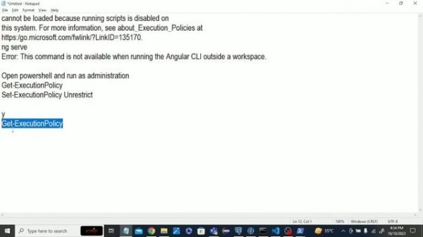 cannot be loaded because running script is disabled on this system. for more information, #angular