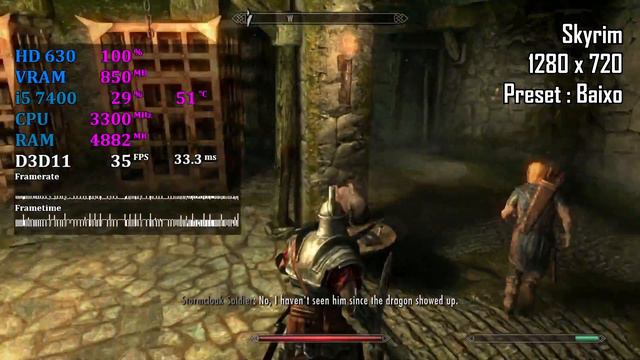 Skyrim (i5 7400 + Intel HD 630) 720p (PC) Sem Placa de Vídeo смотреть онлайн
