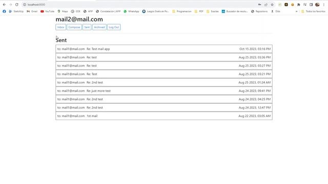Project 3 - Mail CS50w смотреть онлайн