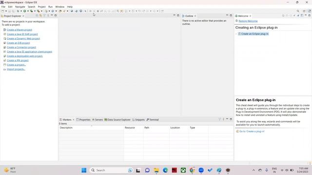 Java tutorial - Eclipse installation and hello world program execution in eclipse. смотреть онлайн
