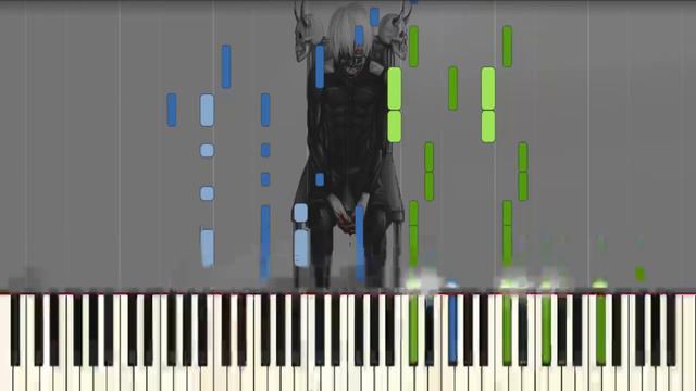 Tokyo Ghoul episode 12 BGM - Rize's melody - Piano tutorial (Synthesia) смотреть онлайн