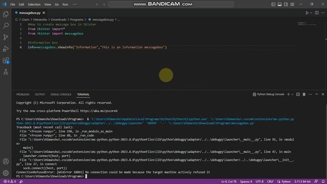 How to create messagebox in tkinter in python смотреть онлайн