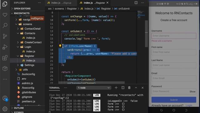 React Native Form Validation. React Native Beginner Project Course.#11 смотреть онлайн