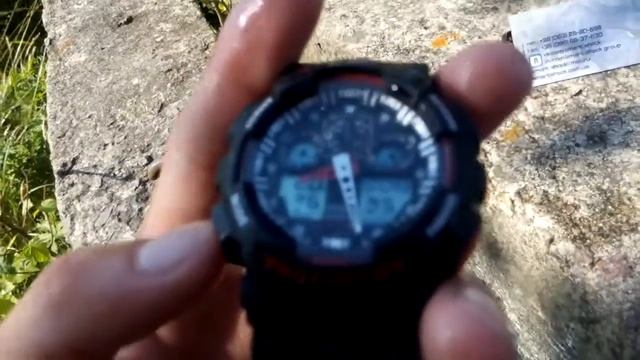 Обзор часов casio g-shock ga 100 ( Black-Red / Черно-Красные ) смотреть онлайн