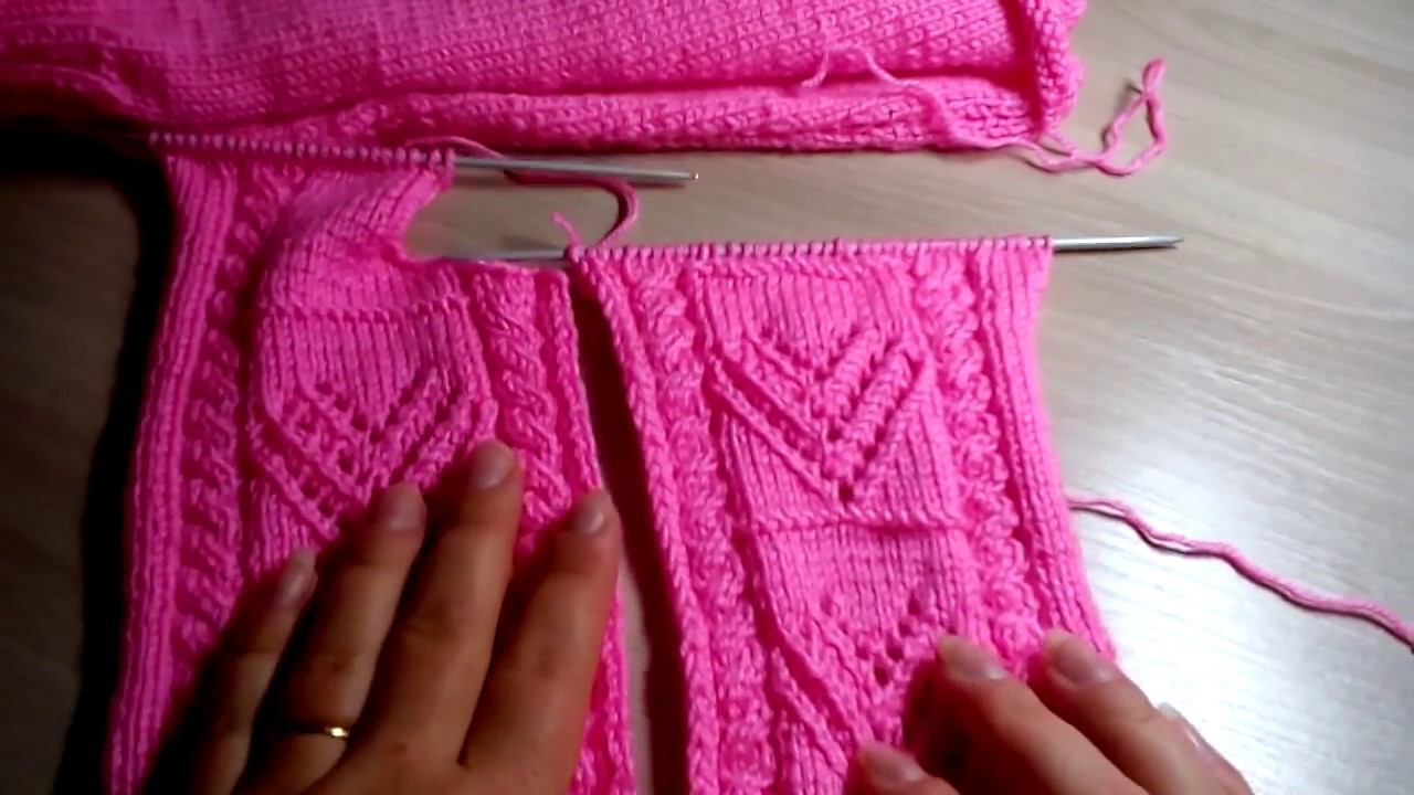 Детская кофточка с сердечками для девочки. 2 часть. Мастер-класс. смотреть онлайн