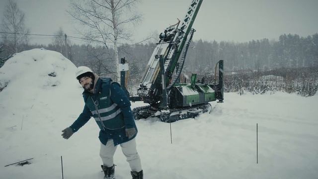 Установка свайно-забивного фундамента от компании «Гудвилл» смотреть онлайн