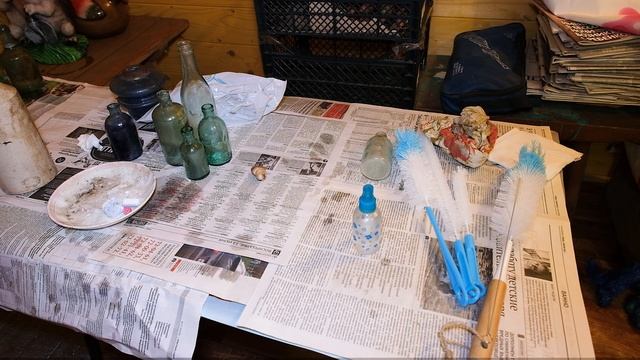 Как помыть старинное царское стекло, показываю дорогую бутылку, и граненый стакан. смотреть онлайн