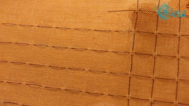 Размечаю лен леской для бисероплетения. смотреть онлайн