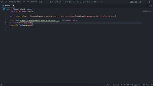 Extension Development Host ● index ts typedendpoitnstest Visual Studio Code 2022 06 18 22 26 11 смотреть онлайн