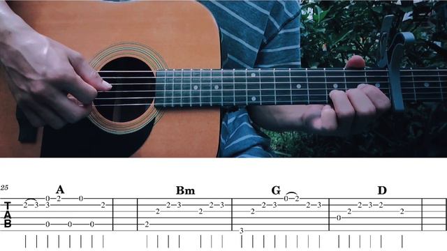 Love is gone - Slander | BASIC SIMPLE Acoustic Fingerstyle Guitar tabs, chords, tutorial, plucking смотреть онлайн