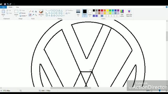 How to draw VOLKSWAGEN Logo | Drawing VOLKSWAGEN Logo step by step on computer. смотреть онлайн