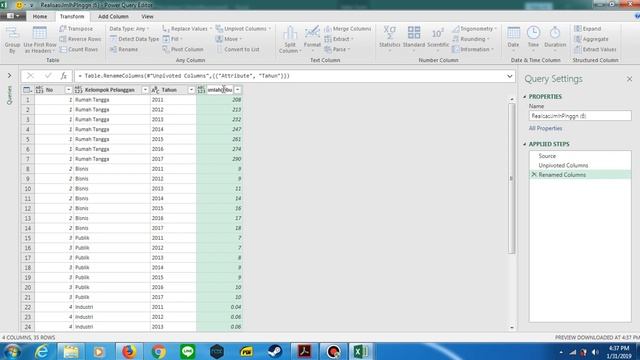 Unpivot Columns dan Filter Power Query Microsoft Excel смотреть онлайн