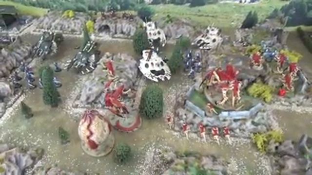 Warhammer 40K Battle Report Tyranids vs Eldar 1850 смотреть онлайн