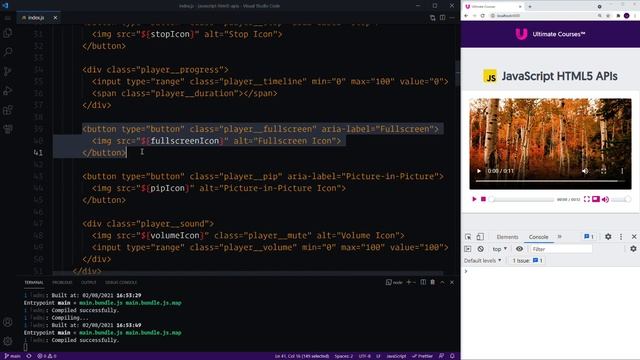 JavaScript HTML5 APIs 034 Feature Detecting the Fullscreen API смотреть онлайн
