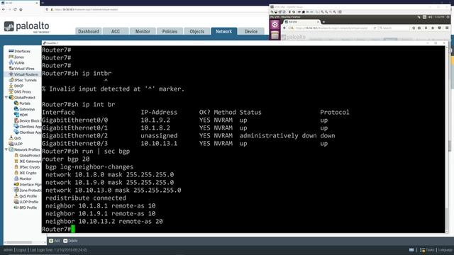 Palo alto 8.0 Firewall BGP routes configuration #BGP #Firewall смотреть онлайн