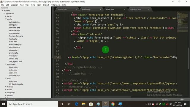 18 Codeigniter Mini Project Form Validation in Config File смотреть онлайн