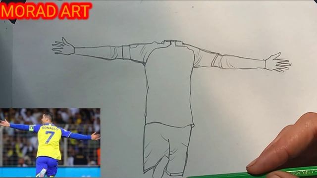 Ronaldo drawing / How to draw Cristiano Ronaldo with a pencil from Al-Nasr club смотреть онлайн
