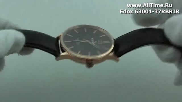 Мужские наручные швейцарские часы Edox 63001-37RBRIR смотреть онлайн