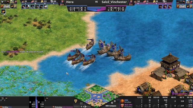 28 КАМБЕКОВ в ОДНОМ МАТЧЕ! Бессмертный Vinchester и лучший матч на море! Age of Empires II DE смотреть онлайн