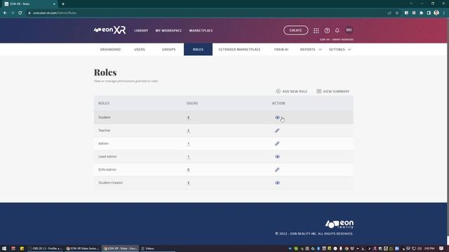 022 EON-XR Admin - Roles - Default roles смотреть онлайн