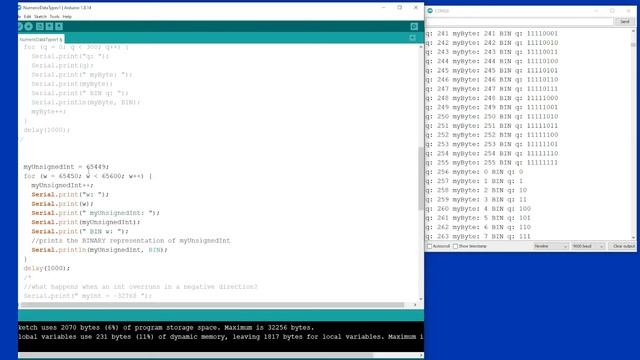 Arduino C++ Course Lesson6: Bits, bytes, int, long, unsigned int, unsigned long смотреть онлайн