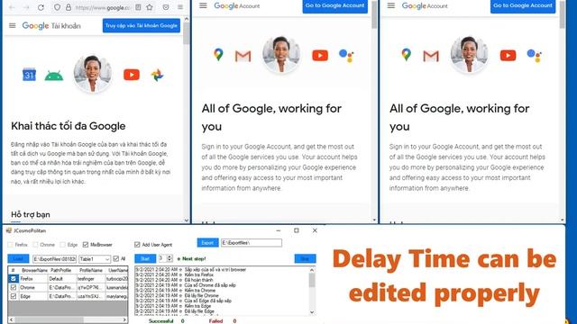 Đăng nhập Gmail sử dụng 3 trình duyệt khác nhau | Csharp No Selenium смотреть онлайн