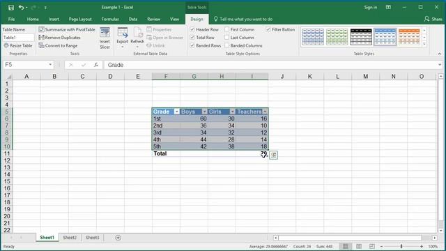 Adding Total Row to a Table in Excel 2016 смотреть онлайн