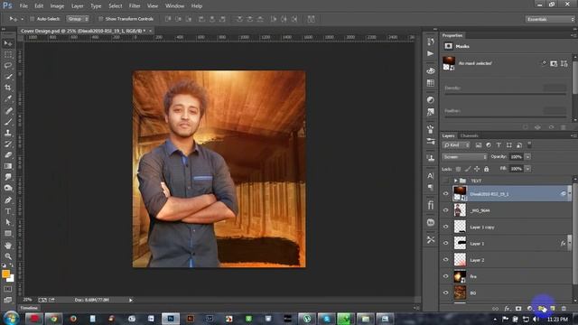 Photo Manipulation Tutorial | Photo Lighting Effects | Mix-tape Cover Design in Photoshop смотреть онлайн