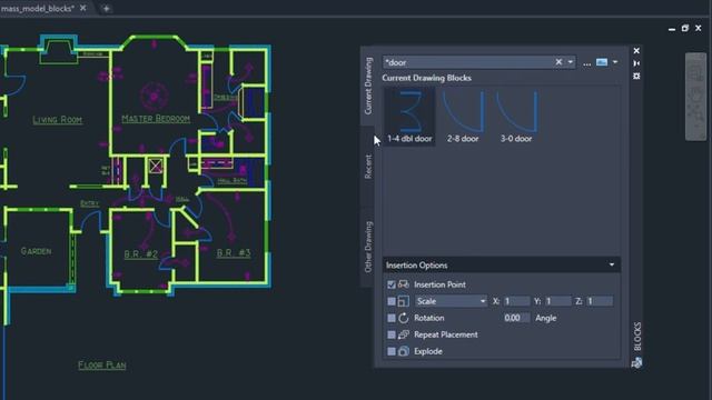 AutoCAD LT 2020 blocks palette смотреть онлайн