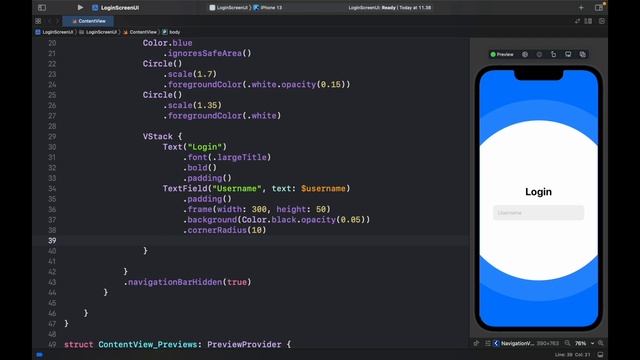 Let's create a Simple Login Screen for iPhone in Xcode (SwiftUI) смотреть онлайн