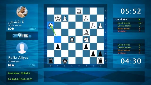 Chess Game Analysis: لا تكشش - Rafiz Aliyev, 1-0 (By ChessFriends.com) смотреть онлайн