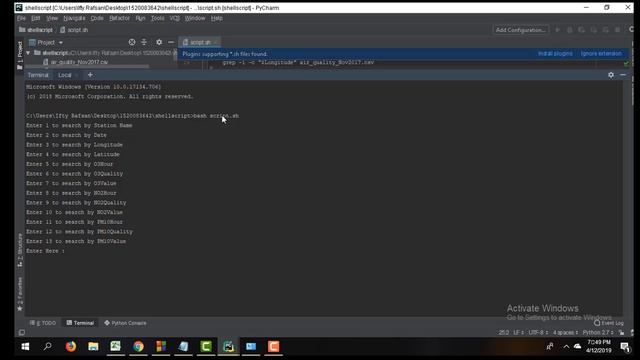 Search through CSV file Using Shellscript, Python & C++ смотреть онлайн
