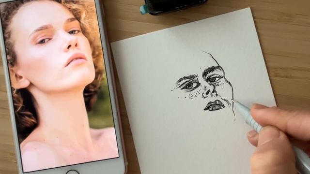 How to draw : drawing a girl face with curly hair | asmr drawing | asmr смотреть онлайн