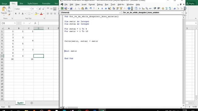 Microsoft Excel VBA For ve Do While Döngüsü Uygulamalı Konu Anlatımİleri Excel 31 Ders смотреть онлайн