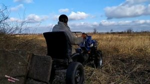 РАБОТА ТЯЖЁЛЫМ ДИЗЕЛЬНЫМ МОТОБЛОКОМ КАК ОНА ЕСТЬ | HEAVY TRACTOR KENTAVR IN WORK