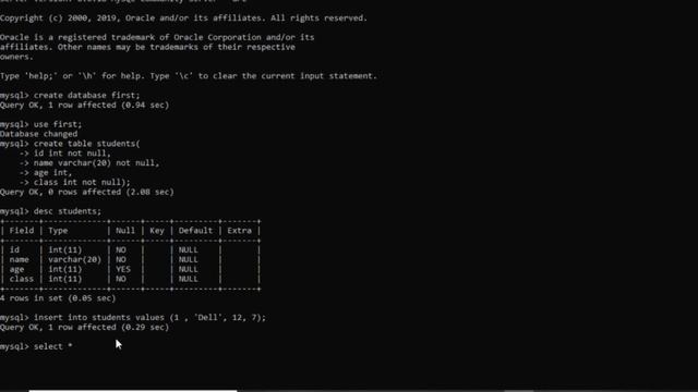 Inserting values into the table SQL смотреть онлайн