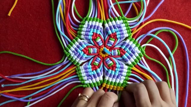 Mandala | Huichol Eye of God Wall Hanging | Mandala Macrame Dream Catcher step by step tutorial смотреть онлайн